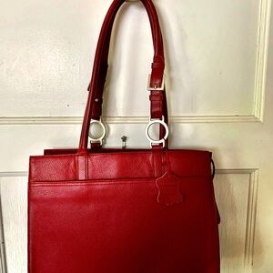 Mossimo Supply Co Red Shoulder Bag with Silver Hardware